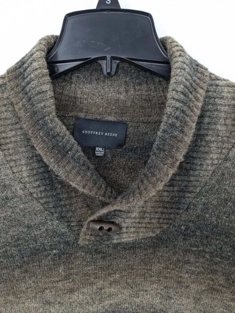 Geoffrey Beene Shawl Collar Sweater Knit Pullover Textured Cozy Rustic‎ XXLarge